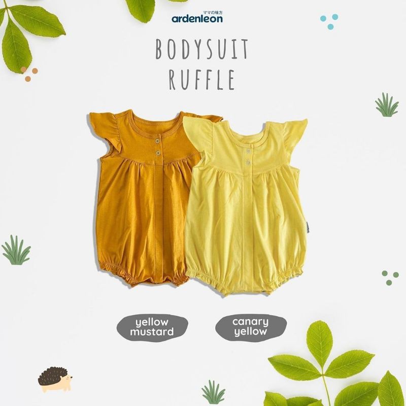 Ardenleon Bodysuit Ruffle Baju Baby Girl Bayi Perempuan Anak Cewek Romper Jumper 1 2 Tahun