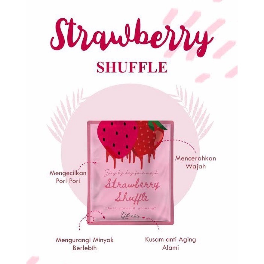 [TERMURAH SESHOPEE!] KEMASAN BARU MASKER WAJAH ORGANIK BY LEA GLORIA 20GR ORGANIC MASK 20 GR GRAM-STRAWBERRY SHUFFLE🍓