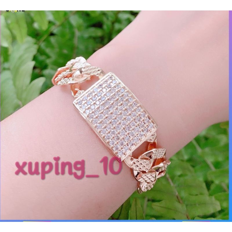 Gelang Xuping Gold Gelang Tangan Dewasa Rantai Permata Full G27