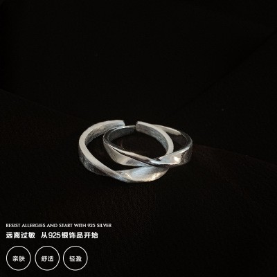 925 perak sterling untuk wanita cincin perhiasan fashion sederhana