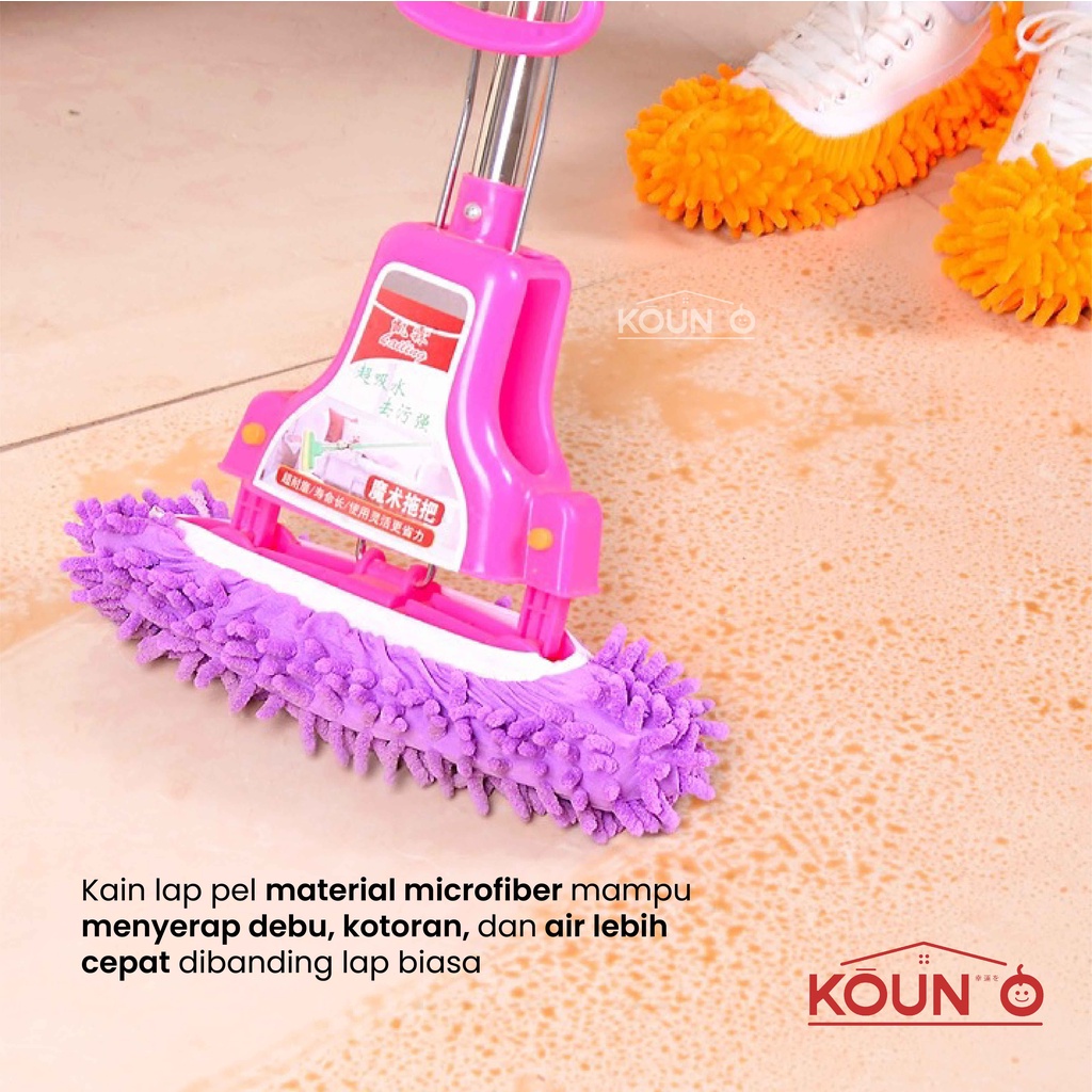 Kain Lap Pel Pembersih Lantai Kaki Sepatu Alat Pembersih Jendela Micro Fiber Cleaning Mop Shoes