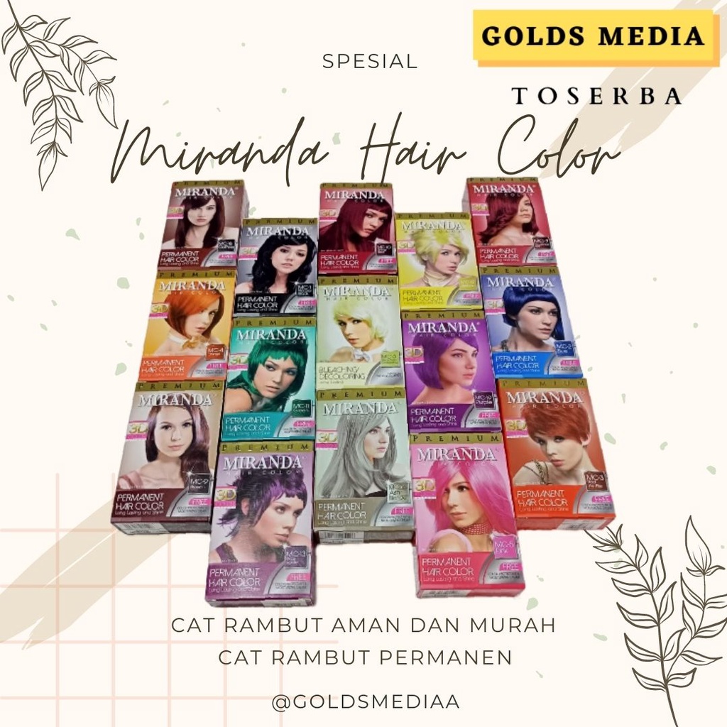 Miranda Hair Color Cat Rambut Permanen Pewarna Rambut Cat Rambut Miranda Cat Rambut Murah Cat Rambut