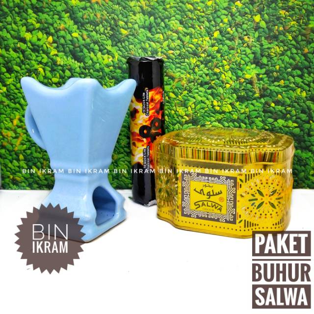 Paket Buhur Arab Odour Salwa Bakhoor Dupa Buhur Salwa Wadah Menyan Kramik Arang