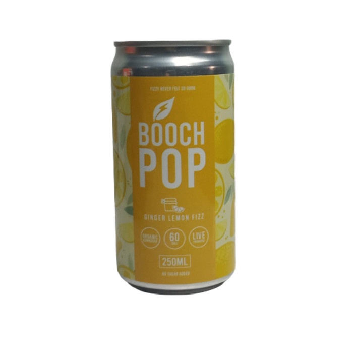 

Booch Pop Organic Kombucha Ginger Lemon Fizz 250Gr