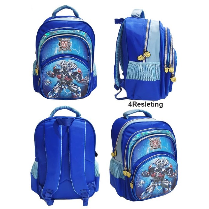 Tas Anak Lucu Perempuan Laki-laki Fashion Anak Sekolah SD IMPORT Transformers Bumble Bee Optimus Pri