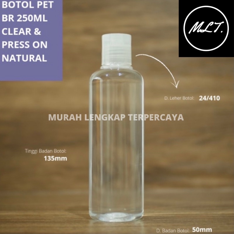 BOTOL 250ML PRESTOP PRESS ON NECK 24 / BOTOL PRESSTOP NECK 24 PRESS ON