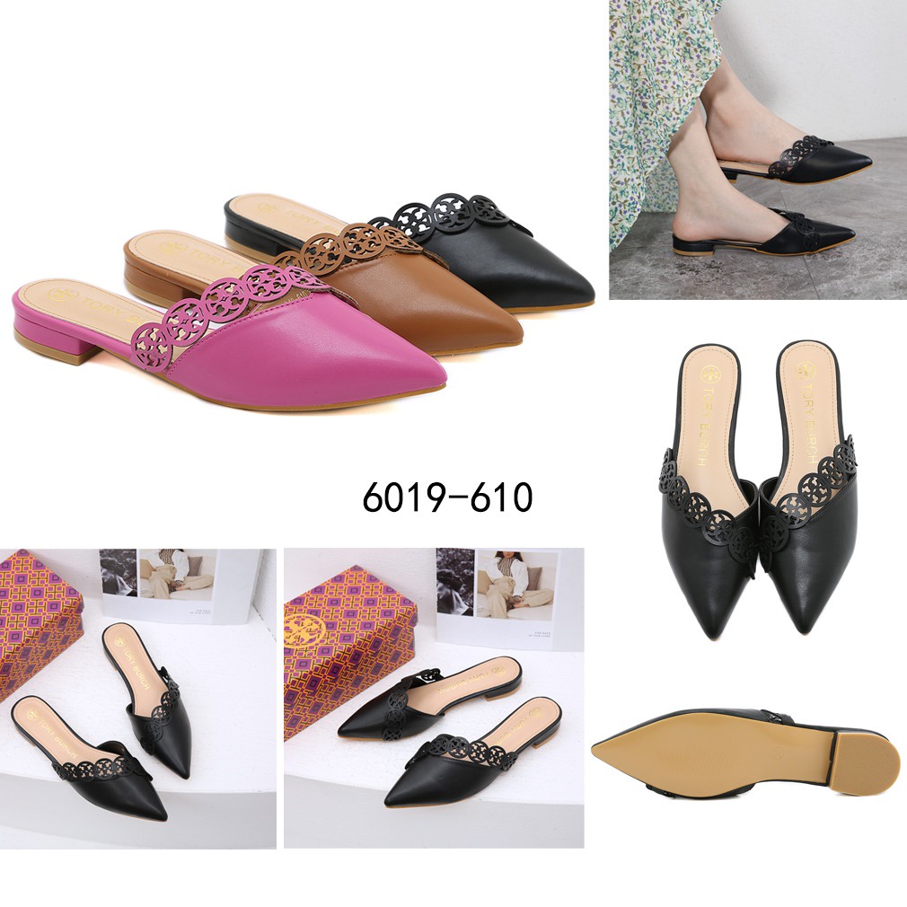 TB Leather Flat Mules 6019-610