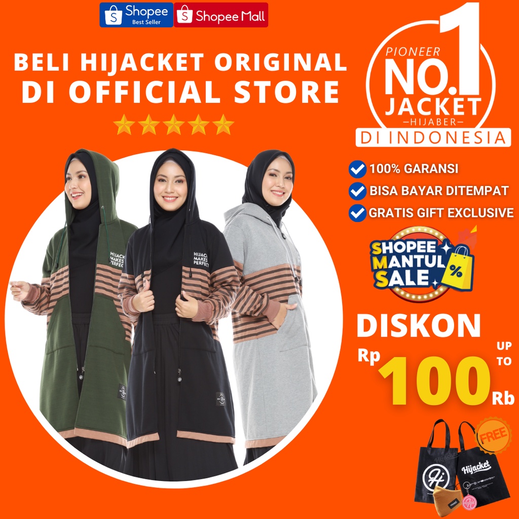 ✅Beli 1 Bundling 3✅ Hijacket VAHIRA Original Jacket Hijaber Jaket Wanita Muslimah Azmi Hijab