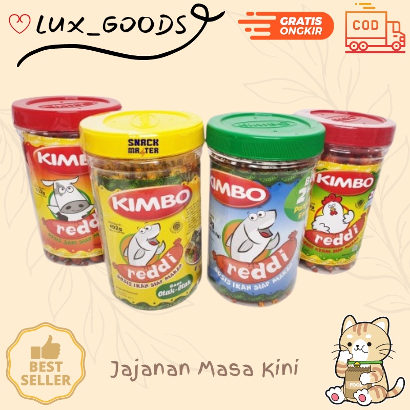 

LUX_GOODS - KIMBO REDDI SOSIS Siap Makan Sosis Anak Rasa Ikan Sapi Ayam Otak otak Iga Bakar Keju Makanan Ringan Snack Cemilan