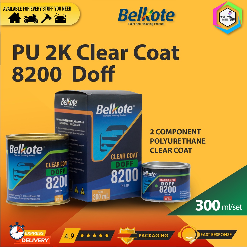 Clear / Pernis Belkote PU 2K DOFF 8200 240 + 60 ml