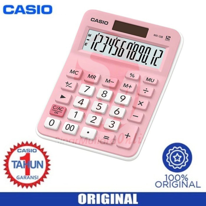 Jual Kalkulator Casio MX 12B 12 Digit Pink | Shopee Indonesia