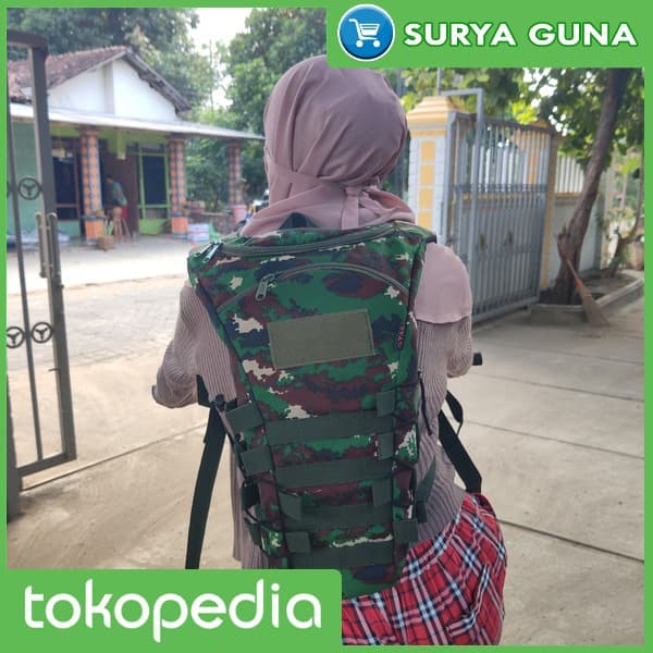 BLACKPINK MILITARY tas sepeda ransel loreng hijau tas punggung minum sepeda