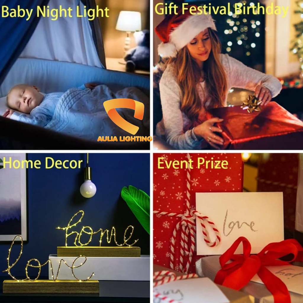 LAMPU TIDUR AKRILIK AESTETIC 3 WARNA 3D PUTIH NATURAL KUNING HIAS KAMAN ANAK CEWEK COWOK HADIAH KADO FAIRY LIGHT TUMBLR NATAL LAMPU MOTIF