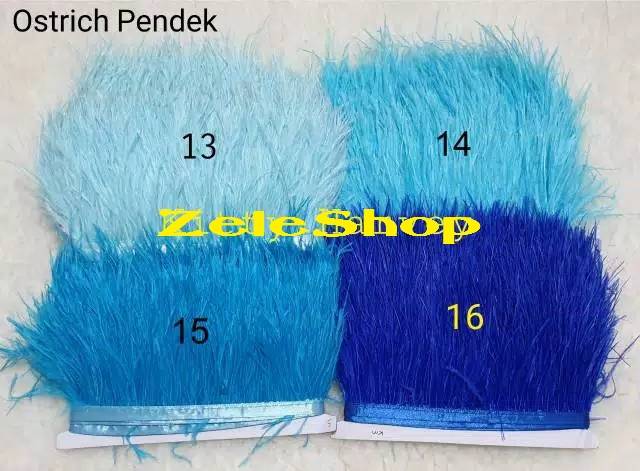 PART 1 | Bulu Ostrich Pendek T 8-10 cm / Bulu untuk Jilbab / Bulu untuk Baju