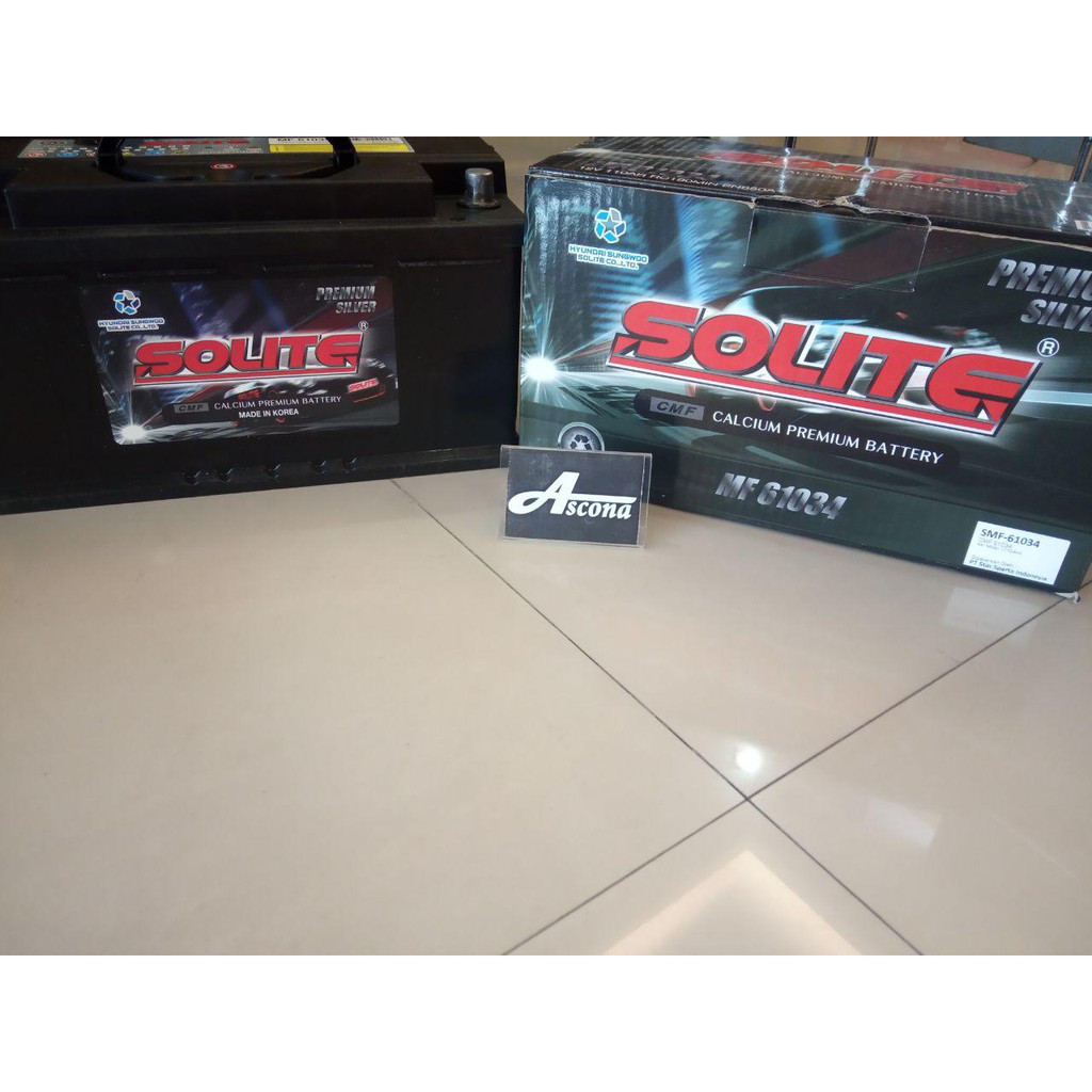 Jual Aki Solite MF 61034 (Mercedes Benz C Class, BMW, Jaguar) | Shopee