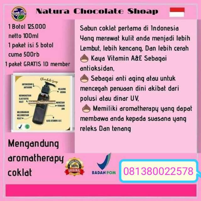 

Natura chocolate shoap