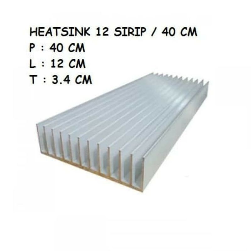 Pendingin 12 x 40cm heatsink 12 sirip 40cm 6mm