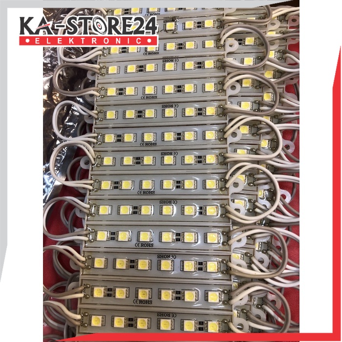 LED MODULE 6mata 12v persegi - Kuning