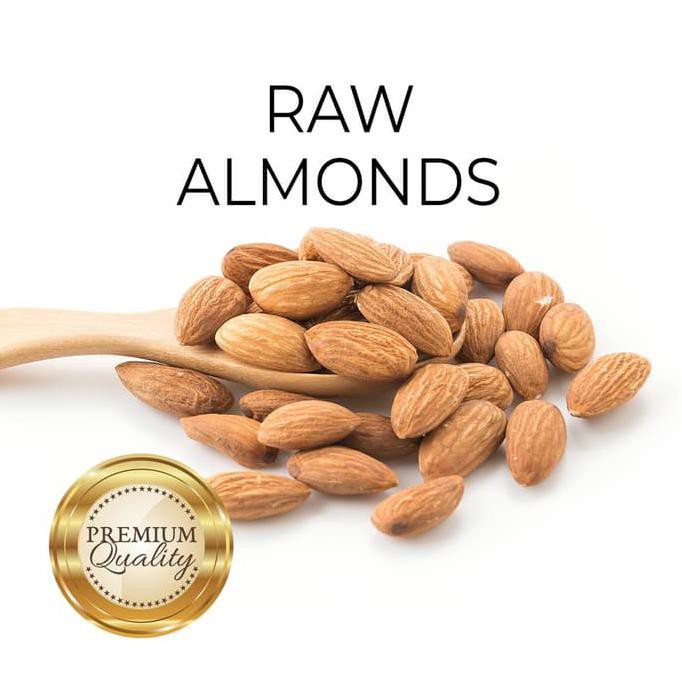 

500G Raw Almonds Natural Kacang Almond Mentah Numi Pak Mentarieka_Shop