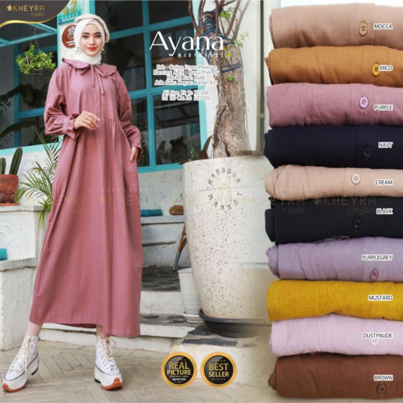 NEW AYANA DRESS MIDI || KATUN LINEN IMPORT || BY ALILA