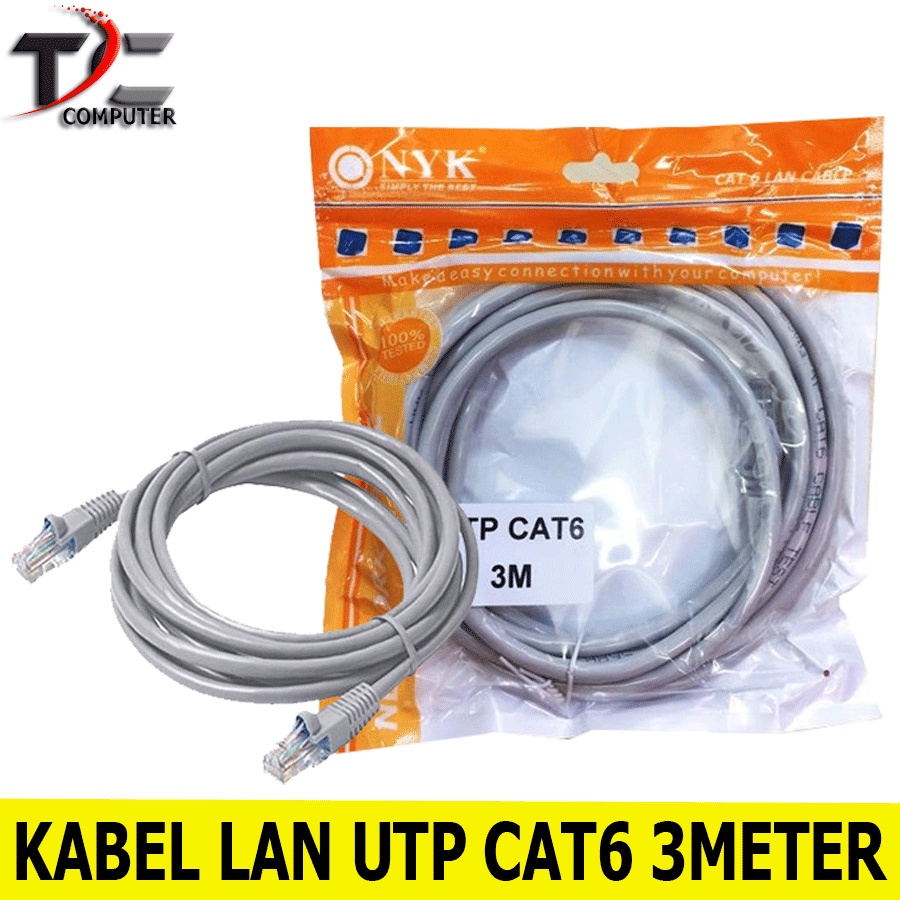 NYK Kabel LAN UTP Cat 6 RJ45 1.5M / 3M / 5M / 10M