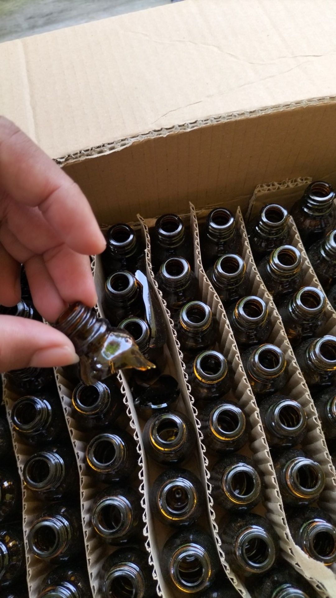 [minim 50pcs] Botol Pipet 15ml Kaca Coklat Ring Segel Obat Serum Essential Oil