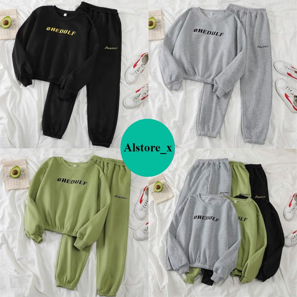 BEST SELLER  SET SETELAN (Sweater + Pants) - SET SETELAN SWEATER PANTS - SWEATER WANITA - SWEATER PR