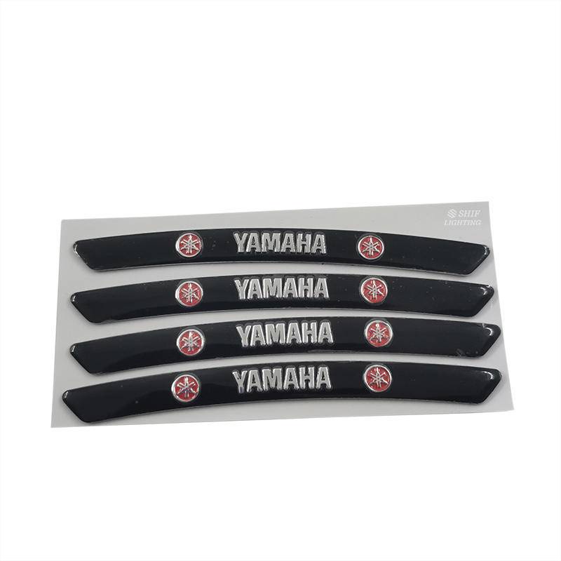 4pcs Stiker Emblem Logo Yamaha Bahan Aluminum Untuk Dekorasi Velg Mobil Yamaha