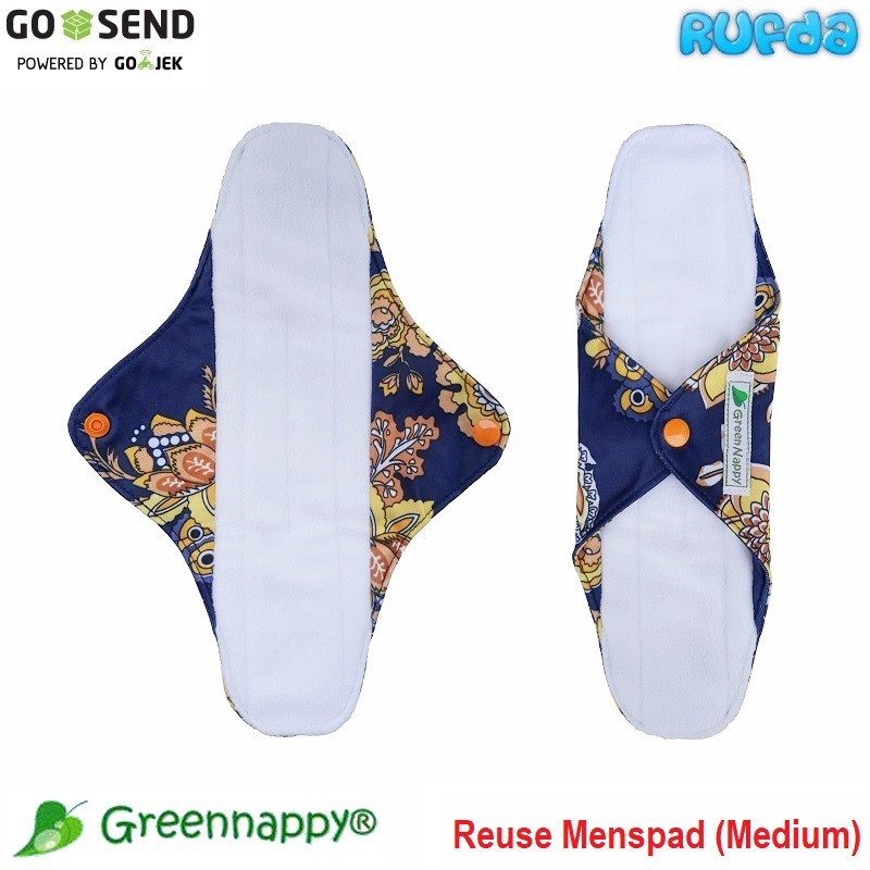 Green Nappy MEDIUM Menstrual Pad Menspad Pembalut Bisa Dicuci Reusable