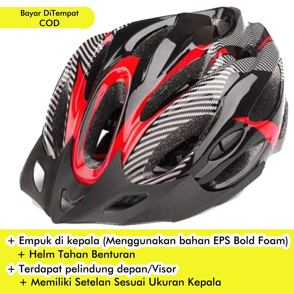 (Free TAS) Helm Sepeda Pria Wanita - Taffsport MTB - Helm Sepeda Murah - Helm Medan - Pakam