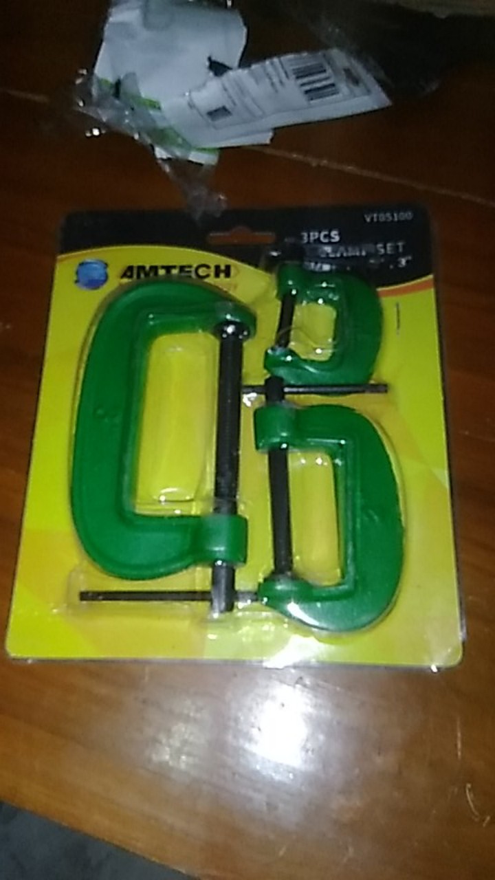 C Clamp Set 3 Pcs Starter Pack Klem C Set Ukuran 1” 2” 3” Inch Inci Catok C Set Penjepit Meja Tipe C