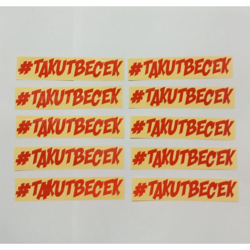 Sticker Stiker Cutting Motor Takut Becek