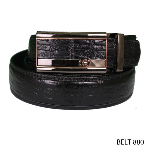 Ikat Pinggang Rel Semi Kulit Hitam – BELT 880