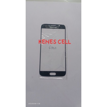 kaca lcd kaca depan lcd touchscreen Samsung S6 flat G920 original hitam