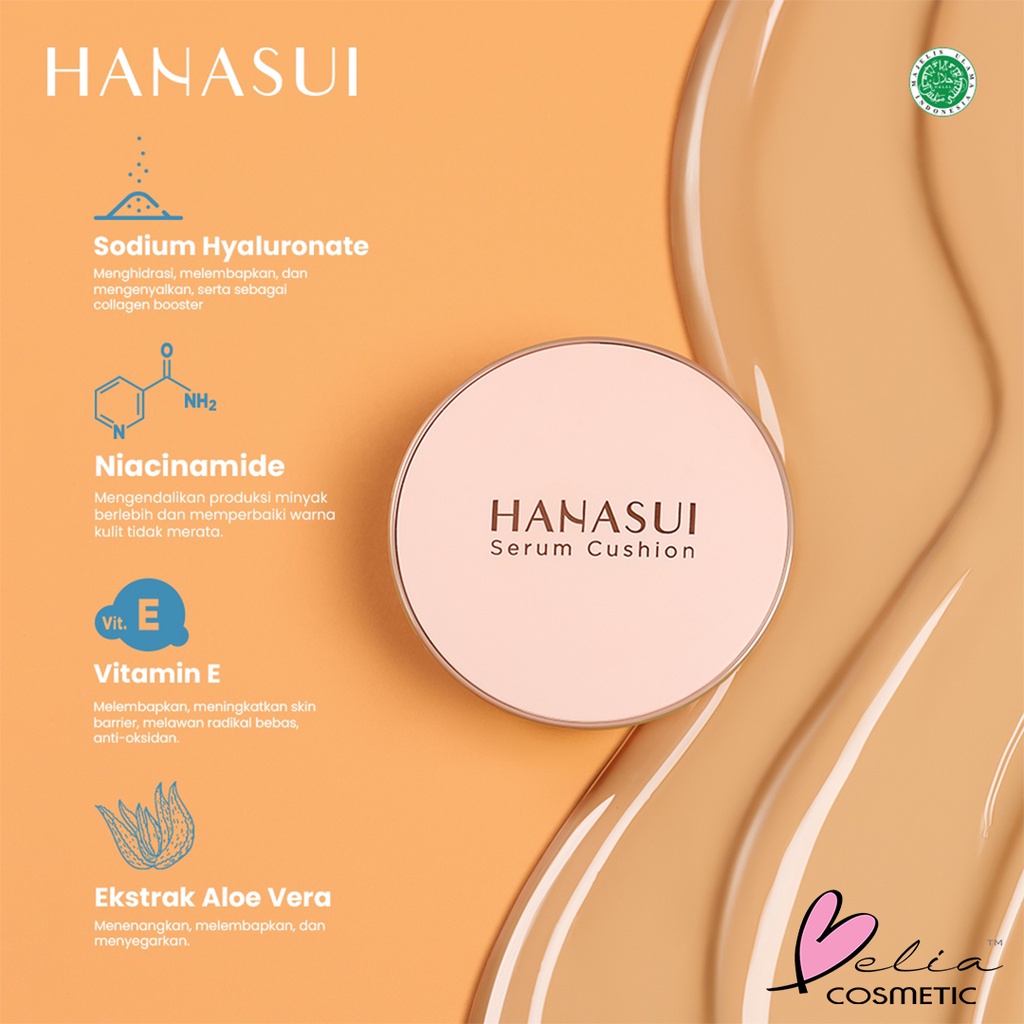 ❤ BELIA ❤ HANASUI Serum Cushion | Serum Cushion Soulmatte | Foundation | Flawless | Natural Dewy Finish | Perfect Coverage | BPOM