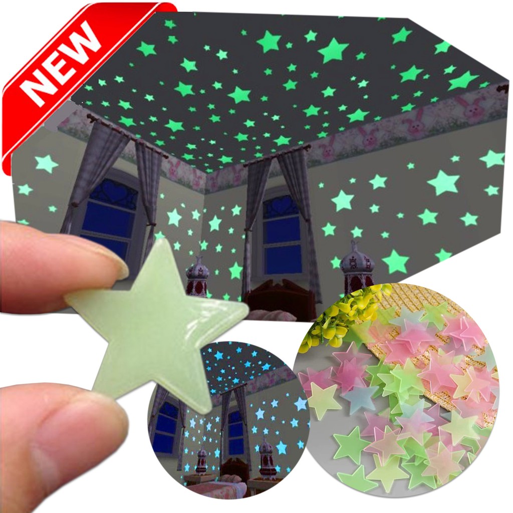 Sticker Bintang Glow In The Dark Menyala Dalam Gelap Isi Sticker Bintang Glow In The Dark Menyala Dalam Gelap Isi