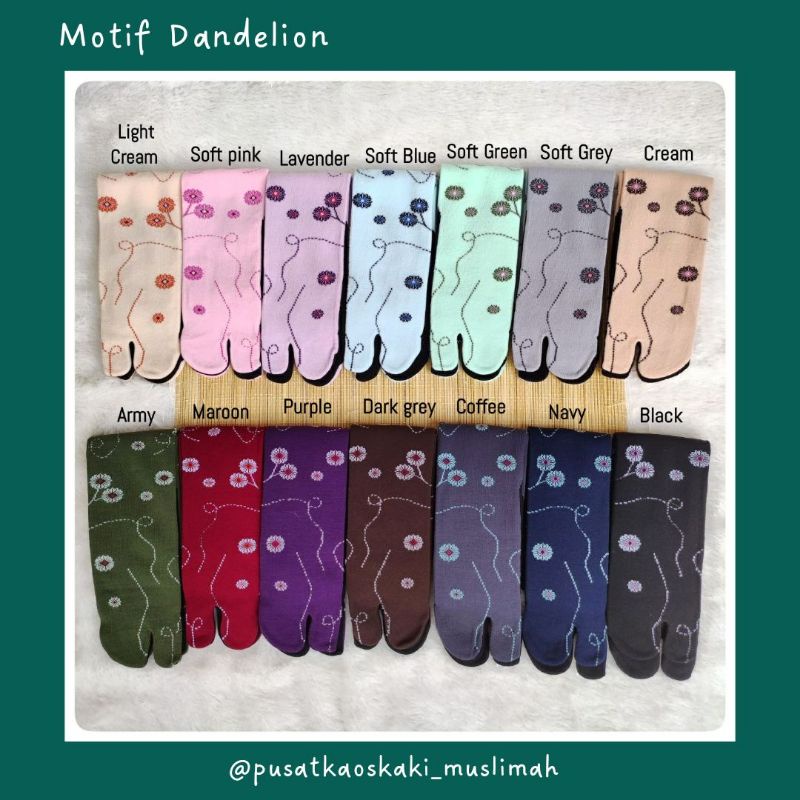 ECER KAOS KAKI MOTIF DANDELION