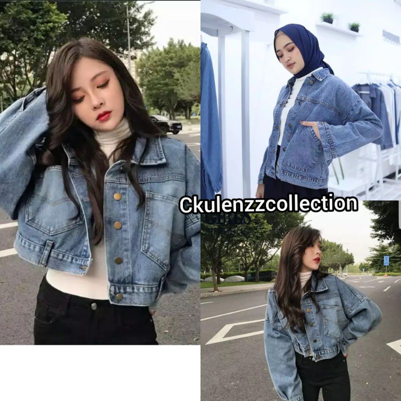 JAKET JEANS CROP GIRLS REPUBLIC