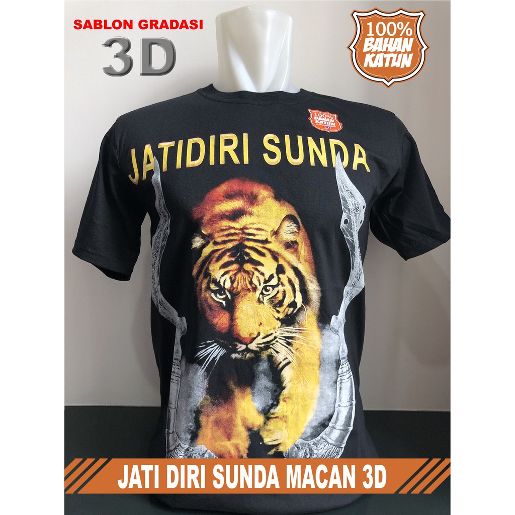Kaos Sunda jatidiri macan 3D
