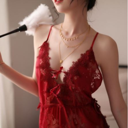 SL-02  Longnight sexy lingerie sexy baju tidur sexy lingerie RED