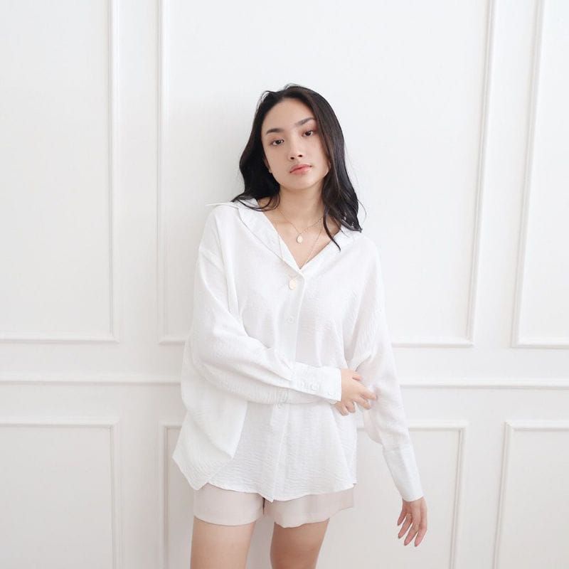 KEMEJA WANITA OVERSIZE CRINKLE / OLIVIA SHIRT/KEMEJA CRINKLE WANITA PREMIUM