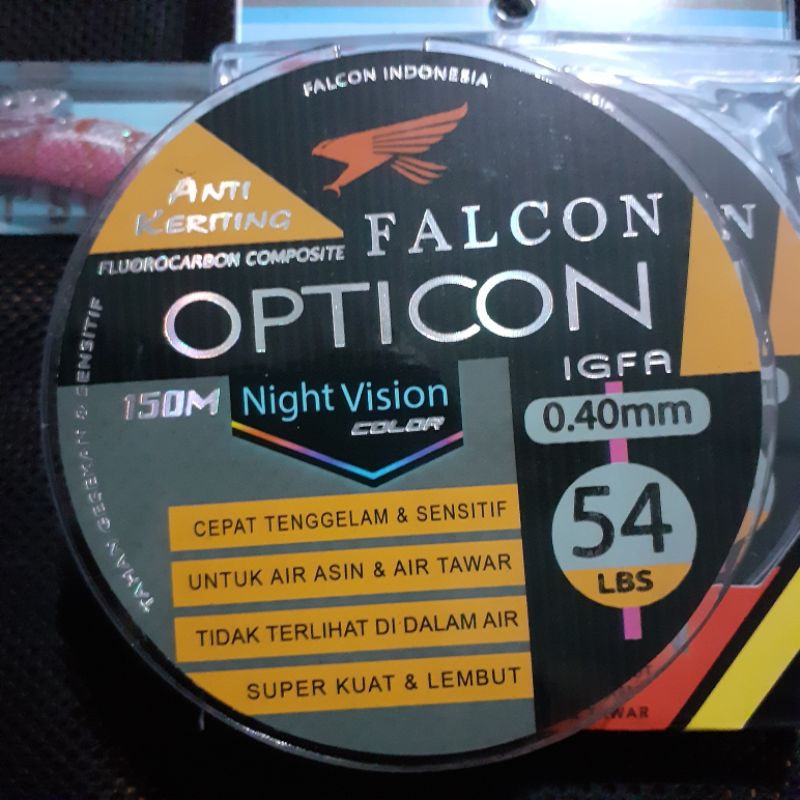 Senar  pancing Falcon Opticon IGFA Turnamen 150m Untuk Air tawar dan air asin