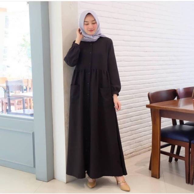 Gamis Pokita Kancing Aktif bisa BUSUI