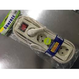 Stop Kontak Arde Saklar SNI Kabel 5 Meter 4 Lubang Sunfree Jupiter 54