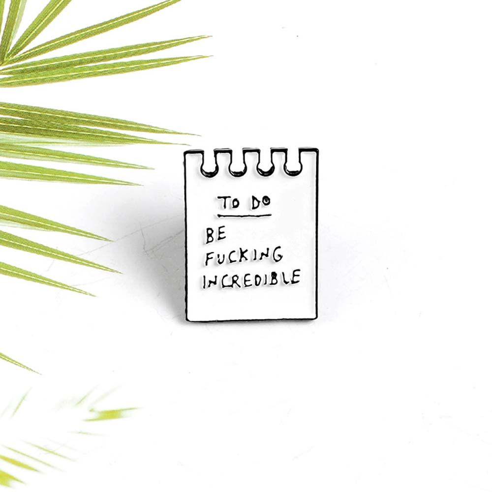 [Elegan] Kertas Nota Bros Fashion Minimalis Be Incredible Lapel Bros Travel Commemorative Lapel Pin Lencana Pin Lucu Bros