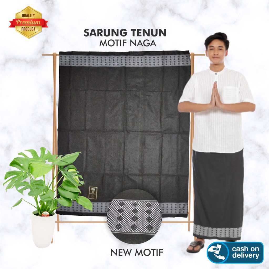 Khasanah Sarung Sholat Pria Dewasa Motif Tenun Sisik Naga