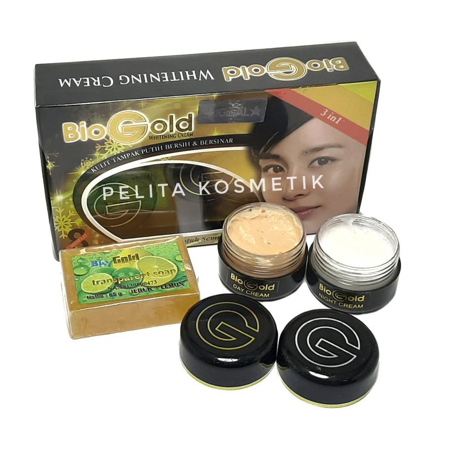 [KODE PRODUK N9E9D6545] PAKET BIO GOLD WHITENING CREAM 3in1 ORIGINAL