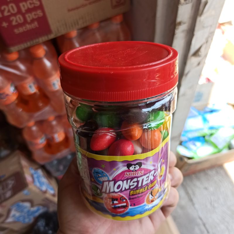 

Permen Karet Bubble Gum Bulat Toples Isi 100 Pcs