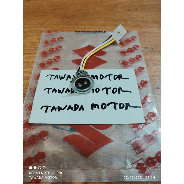 SOKET FITTING COB LAMPU DEPAN SUZUKI SATRIA 2TAK HIU DAN LUMBA ORIGINAL