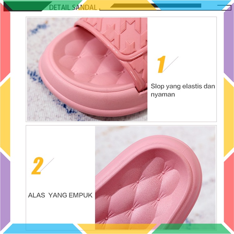 1999-1 Sandal Selop Karet Wanita Wonderly Sendal Slop Cewek Indoor Jelly Empuk Import Tawana